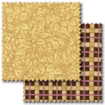 Cream and brown patchwork fabric