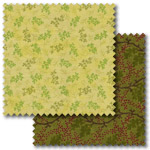 Green patchwork fabric