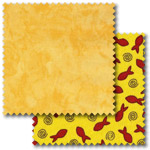 Yellow patchwork fabric
