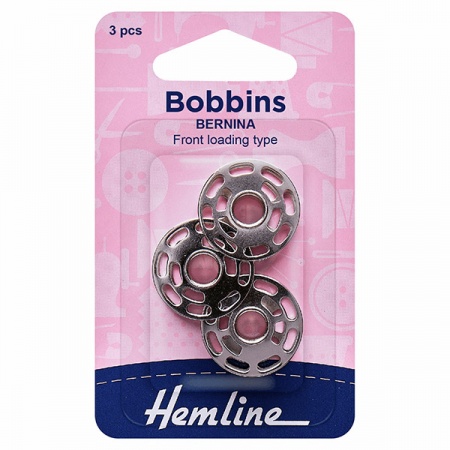Metal sewing machine bobbin 3 pack - Bernina 8 hole