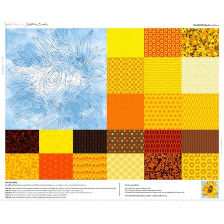 Lewis & Irene Flower Collection Sunflower natural panel