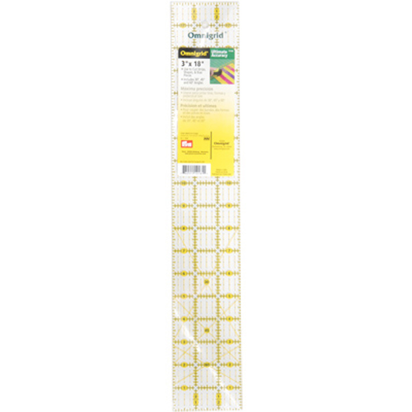 Omnigrid long quilting ruler 3 inch by 18 inch