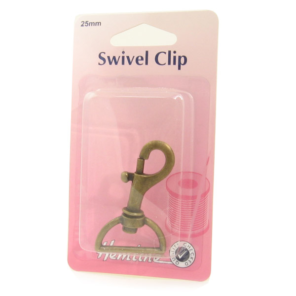 25mm swivel clip (bolt snap) antique bronze