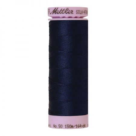 0825 - Navy Mettler Silk-Finish Cotton 50 150m