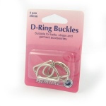 25mm silver D rings