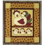 Chicken Coop wallhanging quilt kit (13inch x 15inch)