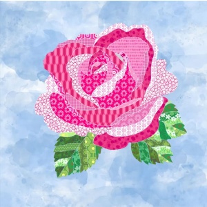 Lewis & Irene Flower Collection Rose natural panel