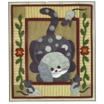 Spotty Cat wallhanging quilt kit (13inch x 15inch)