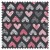 Flirt - hearts black (per 1/4 metre)