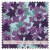 Painted Patchwork - violets light aqua (per 1/4 metre)