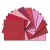 Square fabric charm packs - red and pink prints