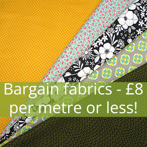 Bargain fabric - £8/m or less!