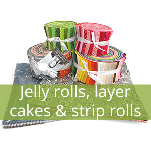 Moda jelly rolls, layer cakes and other strip rolls