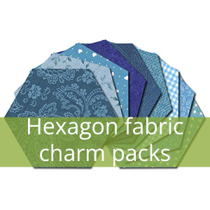 Hexagon fabric charm packs