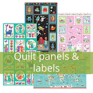 Quilt panels and labels