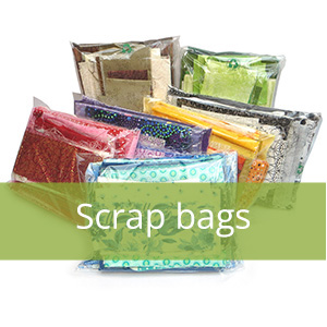 Patchwork fabric scrap bags