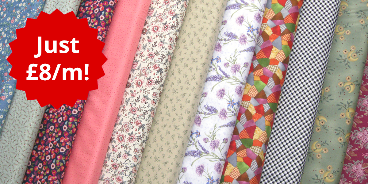 Bargain quilt fabrics £8/m or less Pelenna Patchworks