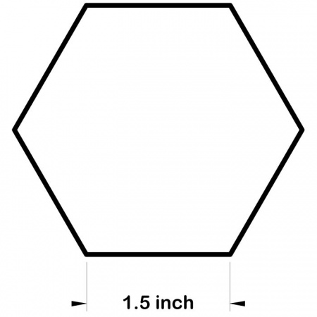 Acrylic hexagon templates - 1.5 inch