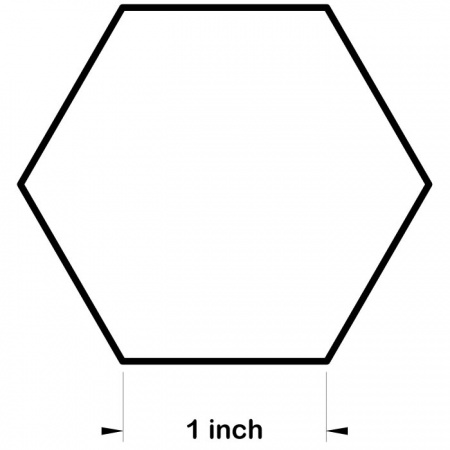 Acrylic hexagon templates - 1 inch