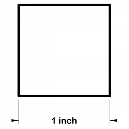 Acrylic square templates - 1 inch