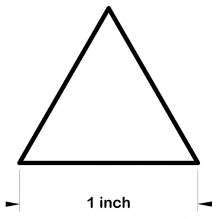 Acrylic triangle templates - 1 inch