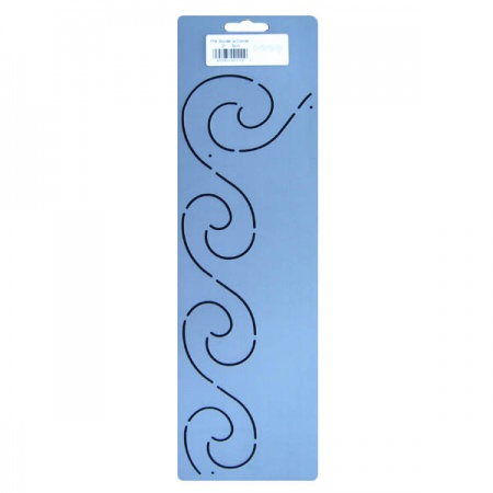 119 Swirling border quilting stencil 2 inch