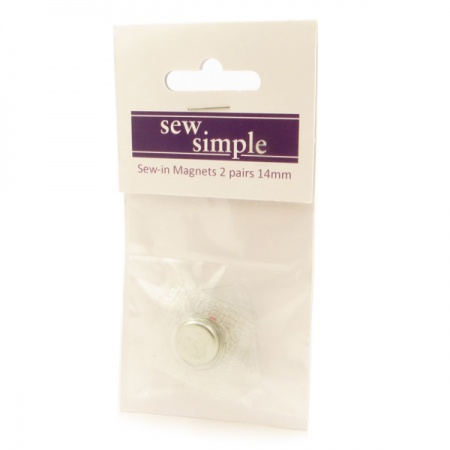 Sew in invisible magnetic bag closure 14mm