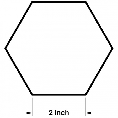 Acrylic hexagon templates - 2 inch
