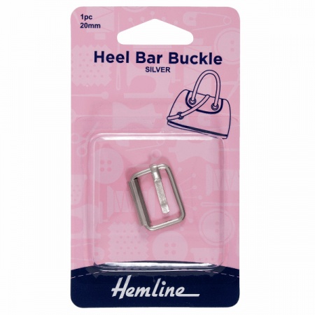 20mm heel bar buckle - silver