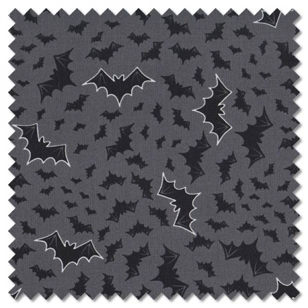 Castle Spooky - bats on grey (per 1/4 metre)