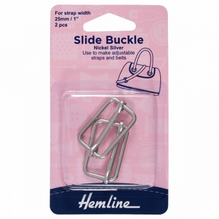 25mm strap adjusting slide buckle - silver
