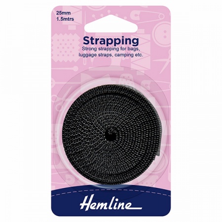 25mm strapping - black