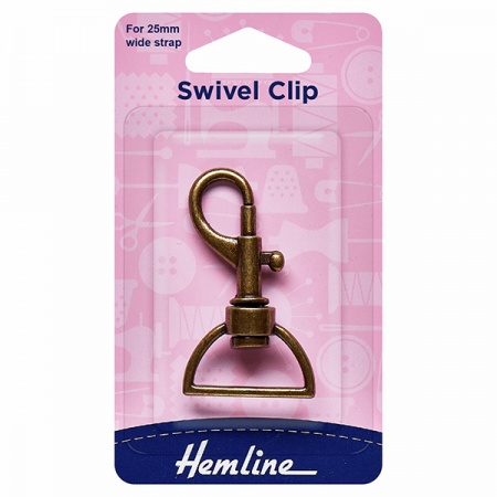 25mm swivel clip (bolt snap) - antique bronze