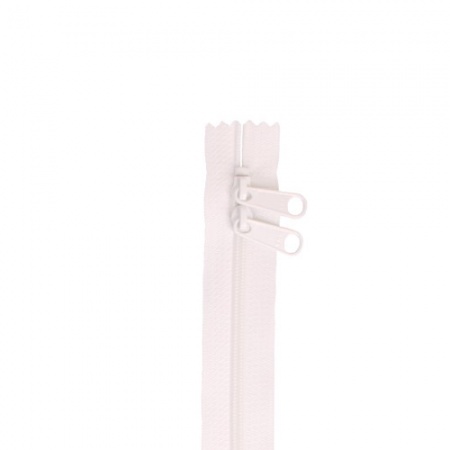 ByAnnie double slide handbag zip 30in - white