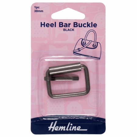 30mm heel bar buckle - nickel black