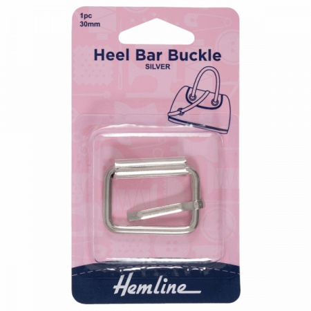 30mm heel bar buckle - silver