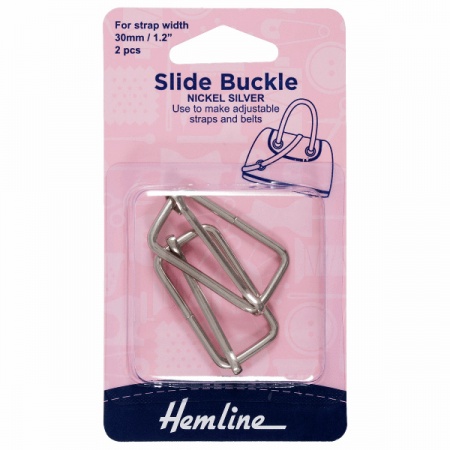 30mm strap adjusting slide buckle - silver