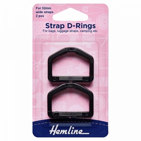 32mm plastic strap D-rings