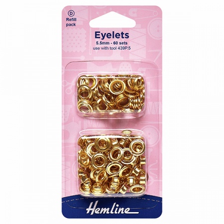 5.5mm gold eyelets