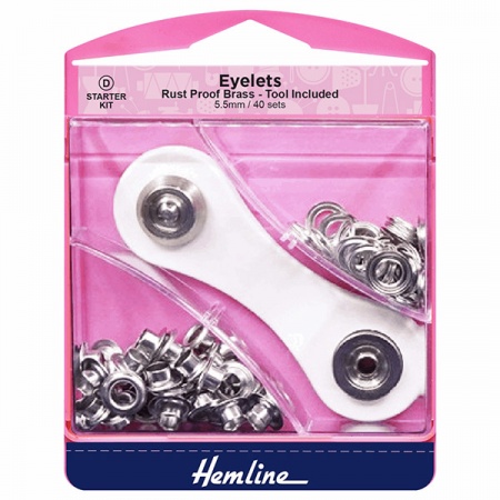 5.5mm silver eyelets with tool
