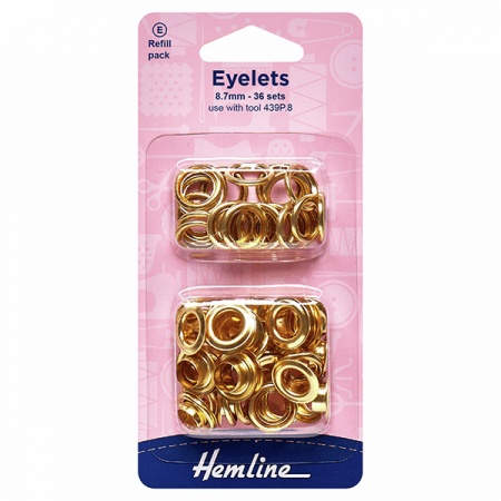 8.7mm gold eyelets