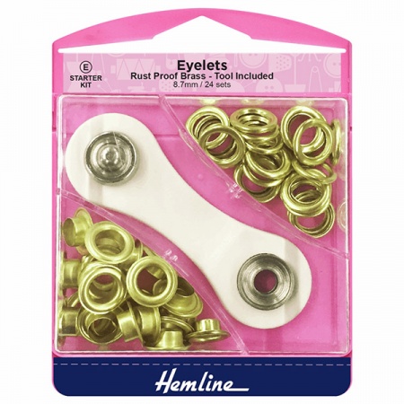 8.7mm gold eyelets with tool
