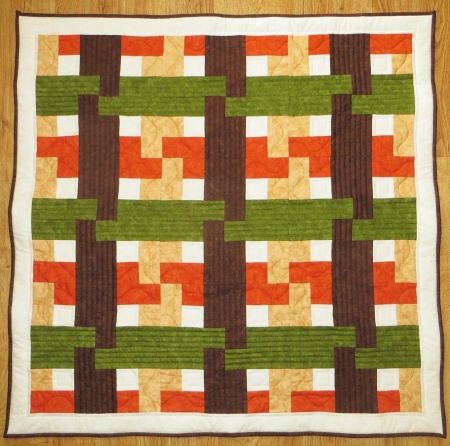 Autumn Weave lap quilt kit (40 inch x 40 inch)