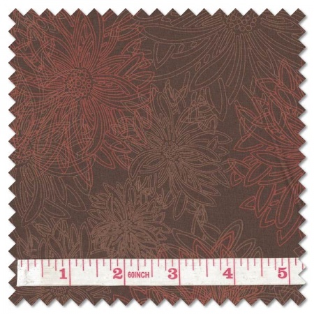 Floral Elements - spicy brown (per 1/4 metre)