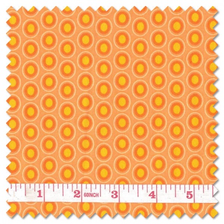 Oval Elements - papaya orange (per 1/4 metre)