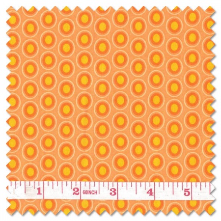 Oval Elements - papaya orange (per 1/4 metre)