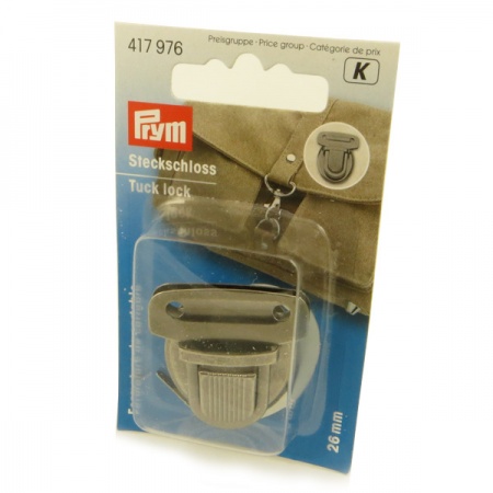 Prym 26mm antique silver tuck lock bag fastening