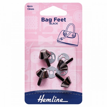 Bag feet - 15mm base nails nickel black