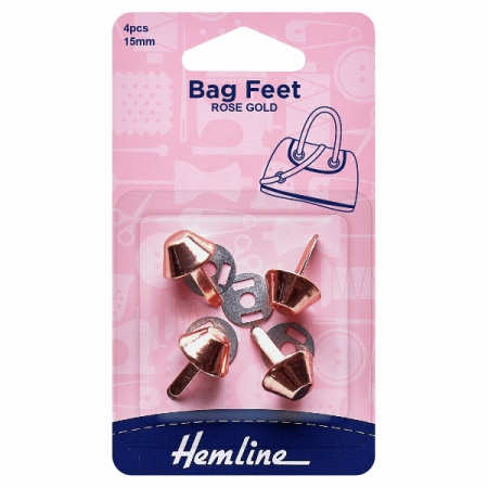 Bag feet - 15mm base nails rose gold