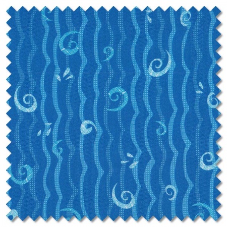 Baby Beluga - waves blue (per 1/4 metre)